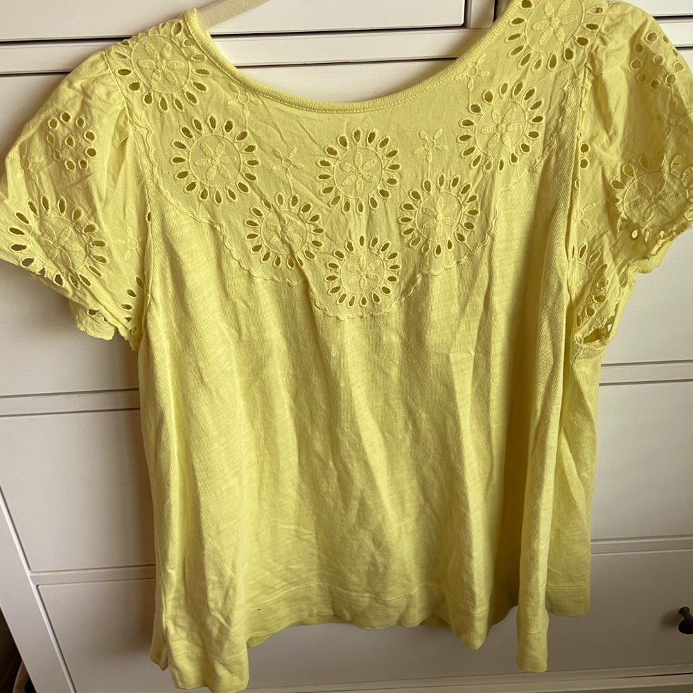 LOFT Yellow Shirt L